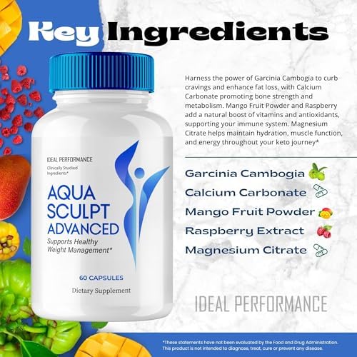 Cápsulas Aqua Sculpt, Suplemento Oficial de Aqua Sculpt - Máxima Potencia, Cápsulas Keto Naturales para Mantener un Estilo de Vida Activo y Metas de - imagen 6