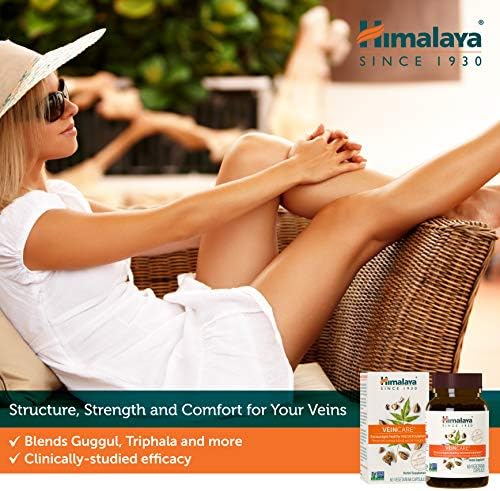 Himalaya VeinCare - Suplementos Herbales para el Apoyo Venoso y la Circulación - Vegano, No GMO, Sin Gluten, 300 mg, 60 Cápsulas - imagen 3