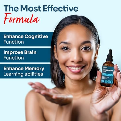 Complejo de Magnesio Plus 2 oz - Gotas Líquidas de Citrato, Glicinato y L-treonato de Magnesio con Vitaminas B6, D y C - Alta Potencia y 100% - imagen 6