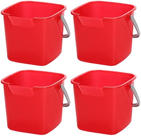 Cubetas Desinfectantes Peohud 4 Piezas, Cubo de Limpieza Pequeño de 3 Cuartos, Cubeta Cuadrada con Pico y Asa para Hogar, Oficinas y Uso Comercial - imagen 1