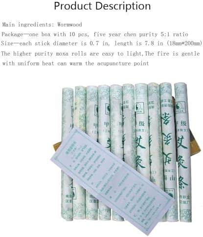 Rollos de Artemisa Natural Moxa Hechos a Mano - 3 Años de Pureza para Moxibustión (10 por Caja) - imagen 4