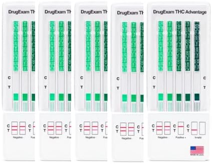 Paquete de 10 Pruebas de Orina DrugExam Multi Nivel (THC) 20 ng/mL, 50 ng/mL, 100 ng/mL, 200 ng/mL, 300 ng/mL - Tiras de Prueba de Orina. - imagen 2