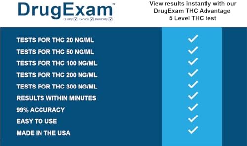 Paquete de 10 Pruebas de Orina DrugExam Multi Nivel (THC) 20 ng/mL, 50 ng/mL, 100 ng/mL, 200 ng/mL, 300 ng/mL - Tiras de Prueba de Orina. - imagen 5