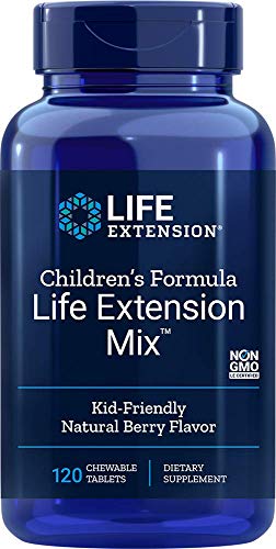 Life Extension Fórmula Infantil Mix™, multivitamínico para niños, 18 vitaminas y minerales esenciales, sabor a bayas, sin azúcar añadida, sin gluten, - imagen 2