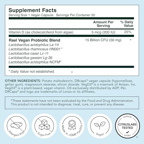 Suplemento Rael Probiotics para Mujeres - Equilibrio de pH con Prebióticos, Salud Inmunológica Vaginal (30 Porciones) - imagen 6