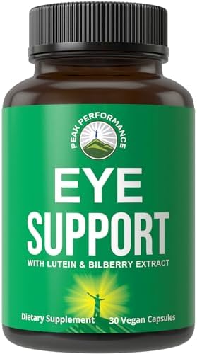 Vitaminas Oculares Peak Performance - Suplemento de Soporte Macular con Luteína, Zeaxantina, Astaxantina, Carotenoides y Extracto de Arándano. - imagen 1