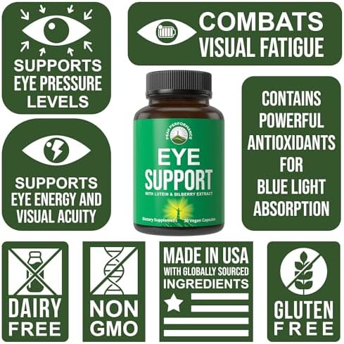 Vitaminas Oculares Peak Performance - Suplemento de Soporte Macular con Luteína, Zeaxantina, Astaxantina, Carotenoides y Extracto de Arándano. - imagen 3