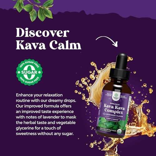 Gotas Líquidas Orgánicas de Kava Kava de Natures Craft - Sabor Lavanda - Suplemento Herbal de Acción Rápida para el Ánimo - Tónico Relajante para - imagen 5