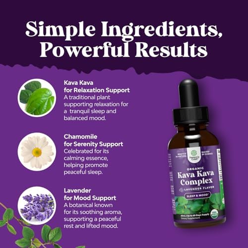 Gotas Líquidas Orgánicas de Kava Kava de Natures Craft - Sabor Lavanda - Suplemento Herbal de Acción Rápida para el Ánimo - Tónico Relajante para - imagen 7