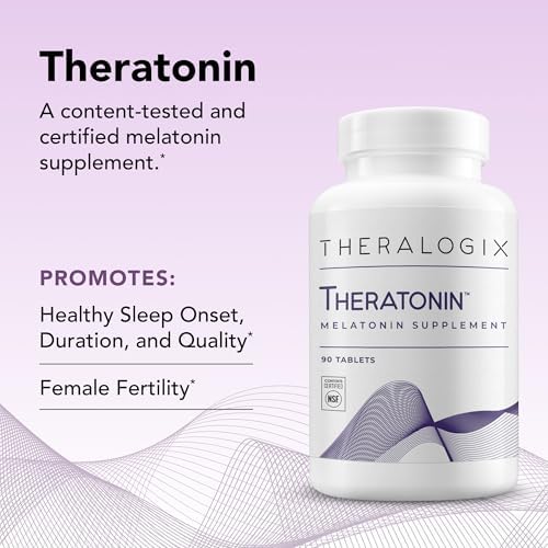 Suplemento de Melatonina Theralogix Theratonin - Suministro para 90 Días - Apoyo para el Sueño - Suplemento para la Fertilidad - Certificado NSF - 90 - imagen 4