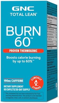 GNC Total Lean Burn 60, Fórmula Termogénica Clínicamente Comprobada, 30 Porciones - imagen 1