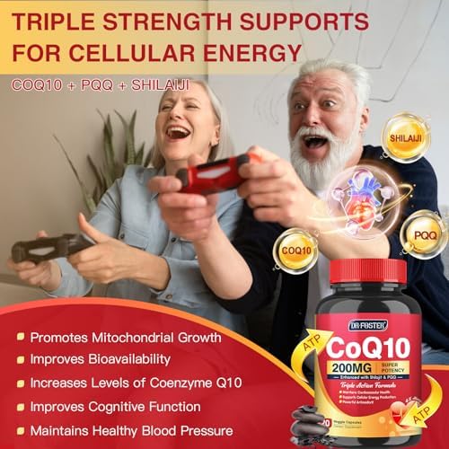 Quinovit CoQ10 200mg con PQQ y Shilajit - Alta Absorción con Bioperine - Suplemento Antioxidante para Corazón, Cerebro y Energía - 120 Cápsulas - imagen 3