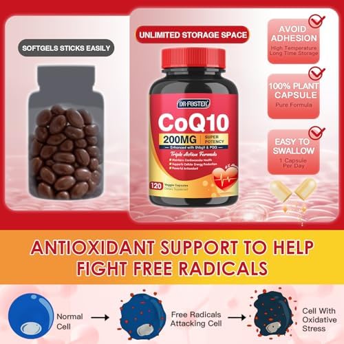 Quinovit CoQ10 200mg con PQQ y Shilajit - Alta Absorción con Bioperine - Suplemento Antioxidante para Corazón, Cerebro y Energía - 120 Cápsulas - imagen 6
