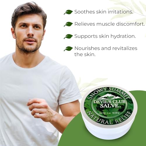 Salve Artesanal Snowy Summit de Alaska con Extracto de Devil's Club - Ungüento para la Piel con Aroma Suave - Fórmula Herbal Premium - Hecho en EE. - imagen 4