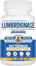 Complejo Liposomal de Lumbroquinasa, Nattokinasa y Serrapeptasa de Spliferkou, Suplemento para la Circulación, Salud del Corazón y Digestión, 60 - imagen 1