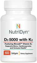 D3 5000 con K2 60 Softgels de Nutri-Dyn - Suplemento de Vitamina D y K - imagen 1