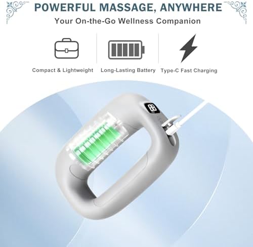Masajeador Eléctrico Multifuncional de Anillo para Cuerpo Completo, 3 Modos y 6 Intensidades, Vibración de Tejido Profundo, Ideal para Recuperación - imagen 6