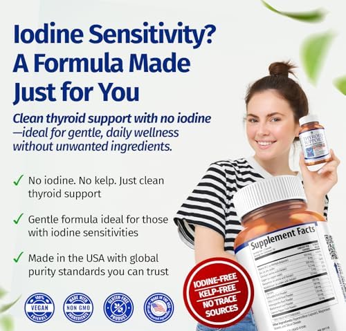 Suplemento de Soporte para Tiroides para Mujeres – Fórmula Libre de Yodo con Selenio, Zinc y Ashwagandha – Apoya Energía, Metabolismo y Balance - imagen 4