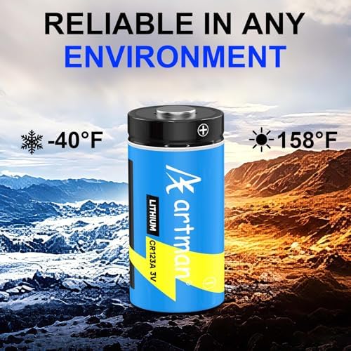 Batería de Litio Artman CR123A 3V 1650mAh de Alta Potencia, Paquete de 20 Baterías para Alarmas de Seguridad, Linternas y Sensores Inteligentes, Vida - imagen 5