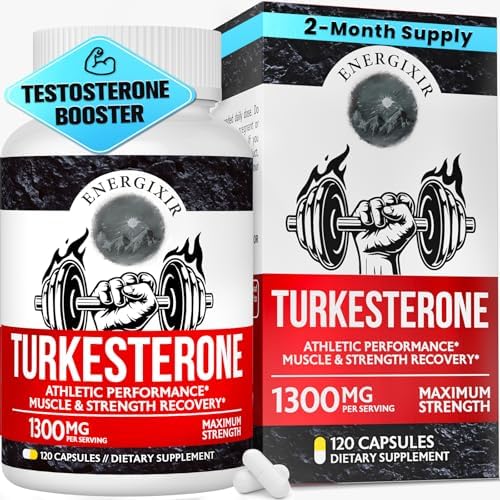Suplemento de Testosterona para Hombres, Aumento de Testosterona 95% de Pureza, Turkesterona para Más Energía, Fuerza, Resistencia, Crecimiento - imagen 1