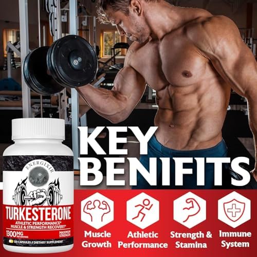 Suplemento de Testosterona para Hombres, Aumento de Testosterona 95% de Pureza, Turkesterona para Más Energía, Fuerza, Resistencia, Crecimiento - imagen 4