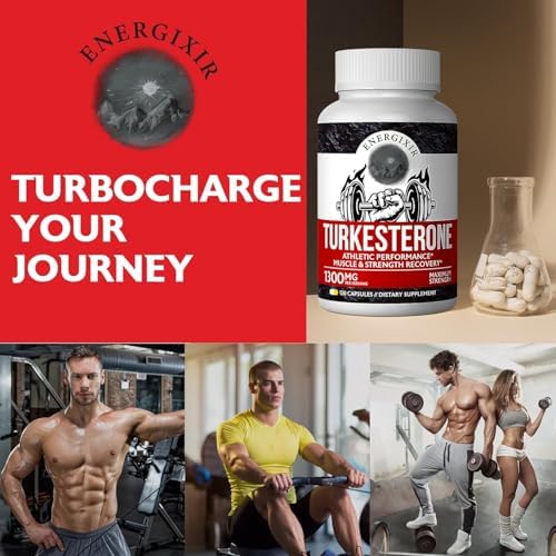 Suplemento de Testosterona para Hombres, Aumento de Testosterona 95% de Pureza, Turkesterona para Más Energía, Fuerza, Resistencia, Crecimiento - imagen 7