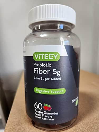 Gomitas de Fibra Prebiótica Viteey para Adultos, 5g - Suplemento Digestivo Sin Azúcar, Vegano y Sin Gluten - 120 Unidades - imagen 7