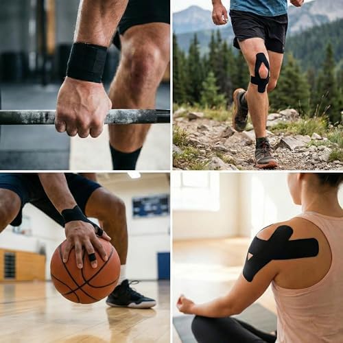 Cinta Kinesiológica JB Tape Infundida con Magnesio y Mentol – 2 Rollos Pre-cortados con Dispensador – Cinta Deportiva Resistente al Agua para Soporte - imagen 5