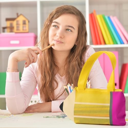 Bolsas de Regalo en Forma de Lápiz H1vojoxo - 24PCS de Bolsas de Mano No Tejidas con Cierre para Agradecimiento a Maestros, Gran Capacidad, - imagen 4