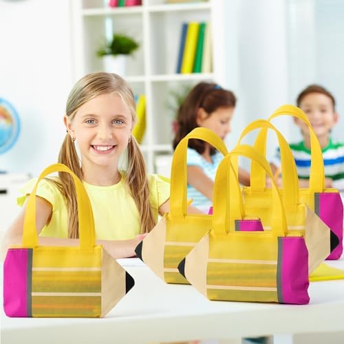 Bolsas de Regalo en Forma de Lápiz H1vojoxo - 24PCS de Bolsas de Mano No Tejidas con Cierre para Agradecimiento a Maestros, Gran Capacidad, - imagen 5