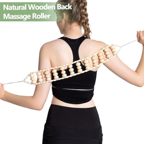 AICNLY Juego de 4 Herramientas de Maderoterapia para Moldeo Corporal, Masajeador Linfático y Anticelulitis, Rodillo de Madera y Set de Escultura - imagen 5