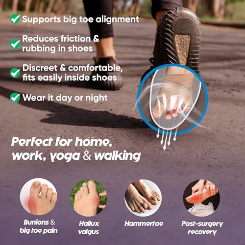 Corrector de Juanetes Hyggear para Mujeres y Hombres, Separador de Dedos con Soporte Ajustable, Uso Diurno y Nocturno (1 pieza) - imagen 4