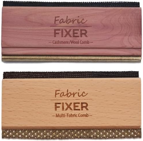 Peine Manual Desfibrador de Tela de Cachemira y Multi-Fabricas (Mango de Madera de Cedro, Doble Cara) para Ropa, Muebles y Sábanas - imagen 1