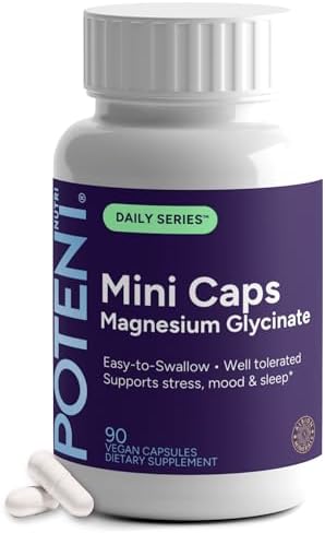 Cápsulas Pequeñas de Glicinato de Magnesio – Fáciles de Tragar | TRAACS® Magnesio Bisglicinato Quelado | Alta Absorción para Sueño, Músculos y - imagen 1