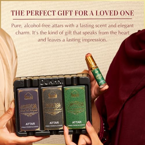 Set de Aceites de Perfume Dukhni Royal Oud - 3 Mini Roll-On de 6ml, Fragancias Islámicas, Regalos para Eid y Ramadán para Hombres y Mujeres - imagen 5