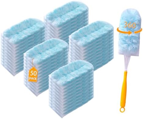 Recargas de 50 Paños para Duster Swiffer con 2 Mangos, Duster Pesado 360° para Recargas Swiffer, Kit de Recargas Desechables de Microfibra para - imagen 1