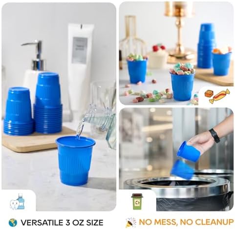 Turbo Bee Paquete de 600 Vasos Plásticos de 3 oz para Baño, Vasos Desechables a Prueba de Fugas para Enjuague Bucal, Ideal para Baños de Invitados - imagen 5