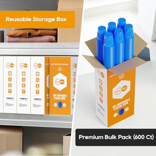 Turbo Bee Paquete de 600 Vasos Plásticos de 3 oz para Baño, Vasos Desechables a Prueba de Fugas para Enjuague Bucal, Ideal para Baños de Invitados - imagen 7