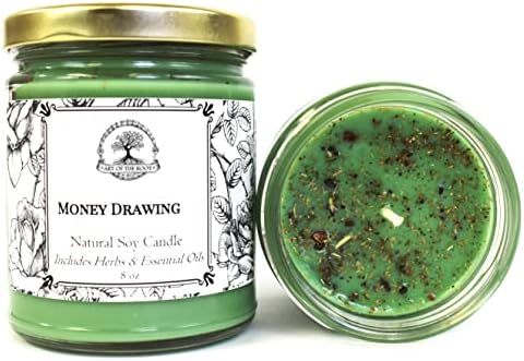 Vela de Soja de 9 oz para Atraer Dinero | Ideal para Rituales de Riqueza, Seguridad Financiera, Prosperidad y Abundancia | Wicca, Paganismo, Hoodoo, - imagen 1