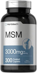 Suplemento de MSM Horbäach | 3000mg | 300 Tabletas Recubiertas | Metilsulfonilmetano con Calcio | Vegetariano, Sin OGM, Sin Gluten - imagen 1