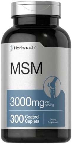 Suplemento de MSM Horbäach | 3000mg | 300 Tabletas Recubiertas | Metilsulfonilmetano con Calcio | Vegetariano, Sin OGM, Sin Gluten - imagen 1