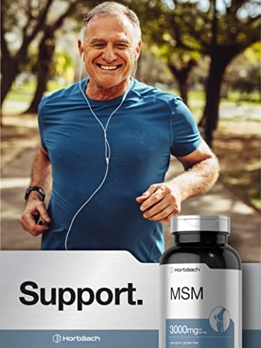 Suplemento de MSM Horbäach | 3000mg | 300 Tabletas Recubiertas | Metilsulfonilmetano con Calcio | Vegetariano, Sin OGM, Sin Gluten - imagen 6