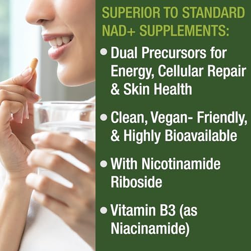 Suplemento de Nicotinamida Ribósido NR de Peak Performance - Alternativa NMN para Niveles de NAD+ - Cápsulas Veganas, No Transgénicas, Probadas por - imagen 7