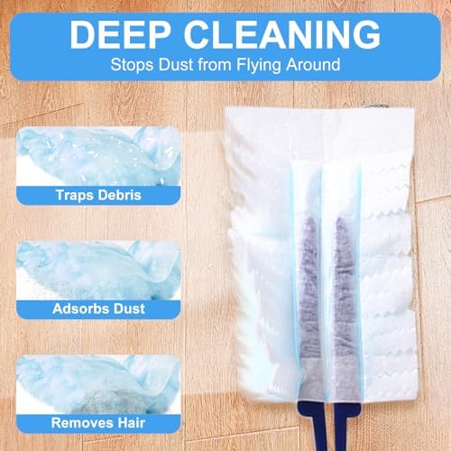 Recargas para Duster, Set de Brochas Desechables Compatible con Recargas Swiffer para Muebles, Ventiladores, Electrónicos, 4X Microfibras, Sin - imagen 2