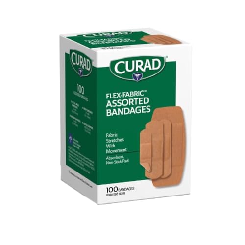 CURAD Curitas Flex-Fabric, Tamaños Variados, Protección Duradera y Flexible, 100 Piezas (Paquete de 6) - imagen 5