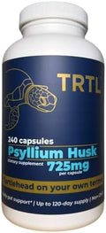 Cápsulas de Psyllium TRTL – 240 piezas | Suplemento de fibra para la salud intestinal y regularidad digestiva | Empacado y probado en EE. UU., No GMO - imagen 1