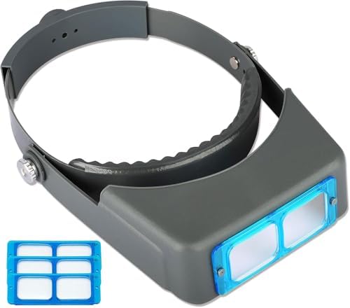 Lupa de Cabeza con Doble Lente, Magnificador Profesional 1.5X 2X 2.5X 3.5X para Joyería, Lectura y Manualidades - imagen 1