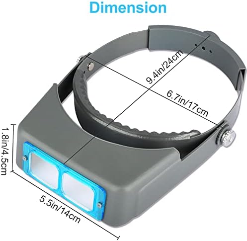 Lupa de Cabeza con Doble Lente, Magnificador Profesional 1.5X 2X 2.5X 3.5X para Joyería, Lectura y Manualidades - imagen 7