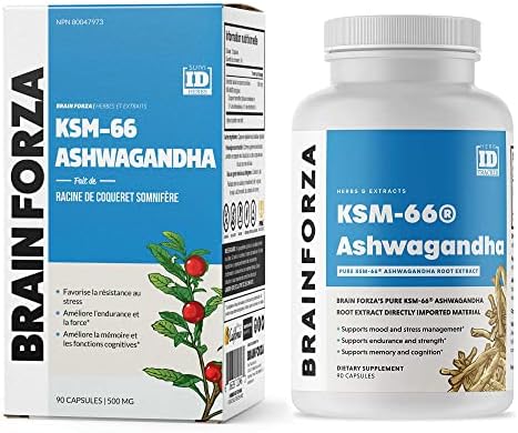 Brain Forza KSM-66 Ashwagandha Extracto Orgánico de Raíz Pura, 1,000mg, Alta Potencia 5% Withanolides, Salud Hormonal y Cognitiva, 90 Cápsulas - imagen 6