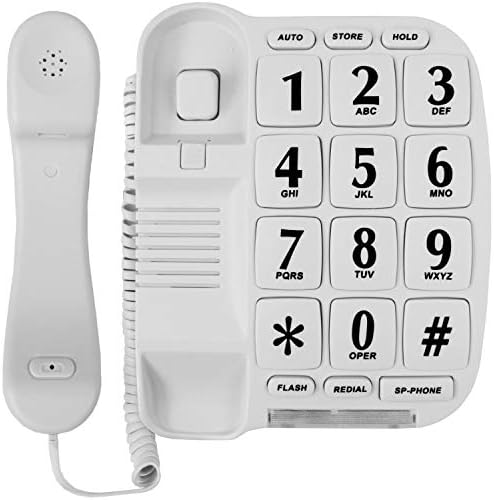 Teléfono de Botones Grandes para Pared o Escritorio con Altavoz y Memoria - imagen 4